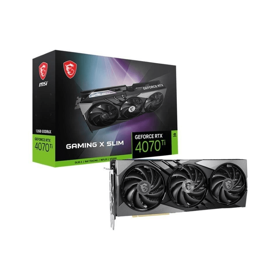 MSI GeForce RTX 4070 Ti Gaming X Slim 12GB GDDR6X Graphics Card RTX 4070 TI GAM X SLIM 12
