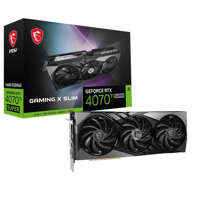 MSI Gaming Nvidia GeForce RTX 4070 Ti Super 16G X Slim 16GB GDDR6X Graphics Card