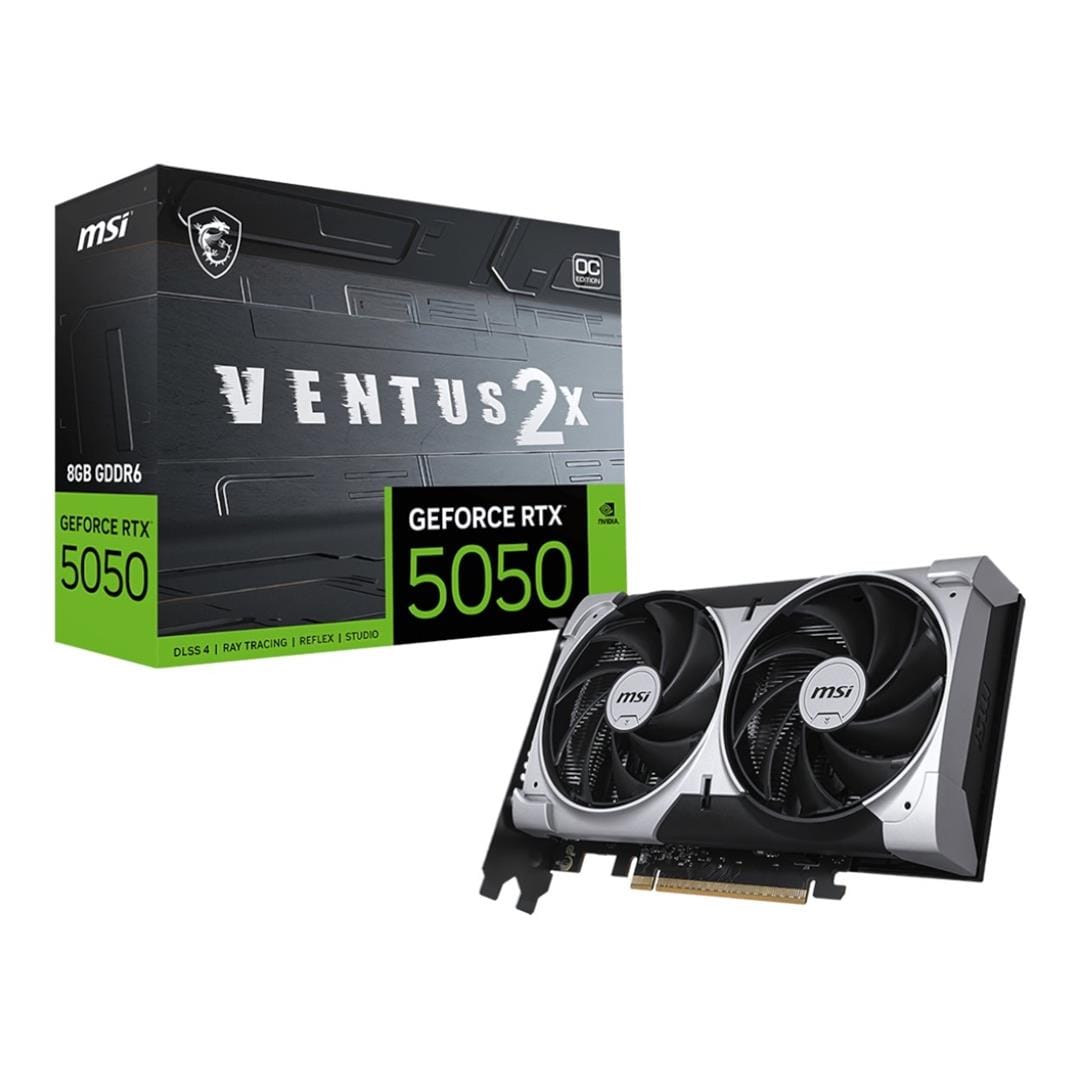 MSI GeForce RTX 5050 8G Ventus 2X OC 8GB GDDR6 Graphics Card