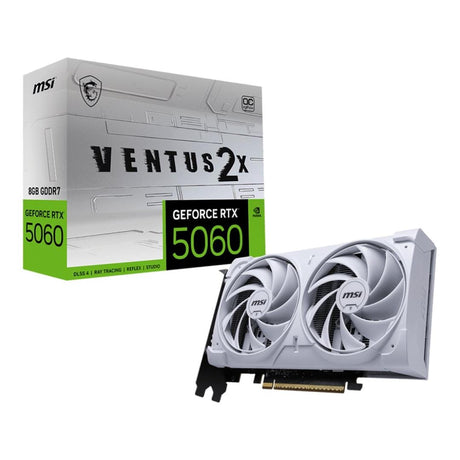 MSI GeForce RTX 5060 8G Ventus 2X OC White 8GB GDDR7 Graphics Card