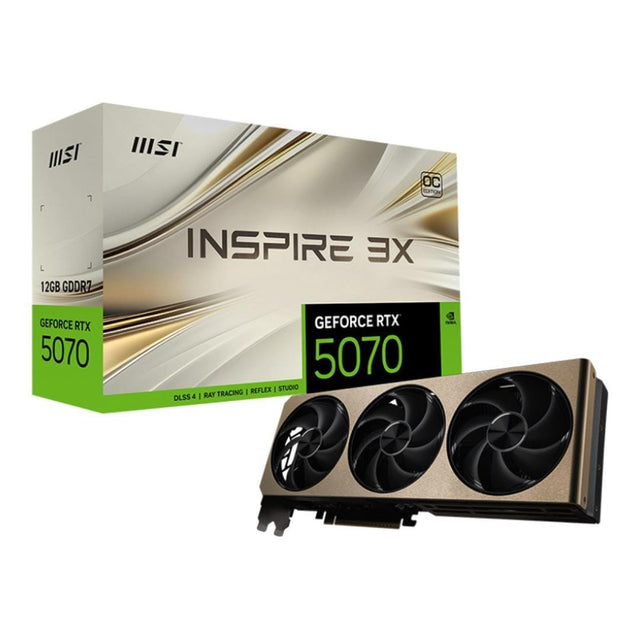 MSI GeForce RTX 5070 12G Inspire 3X OC 12GB GDDR7 Graphics Card