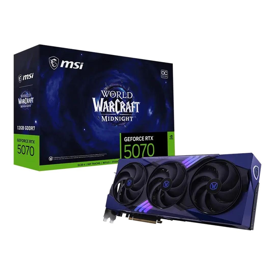 MSI GeForce RTX 5070 12GB WoW Midnight Void Edition OC 12GB GDDR7 Graphics Card