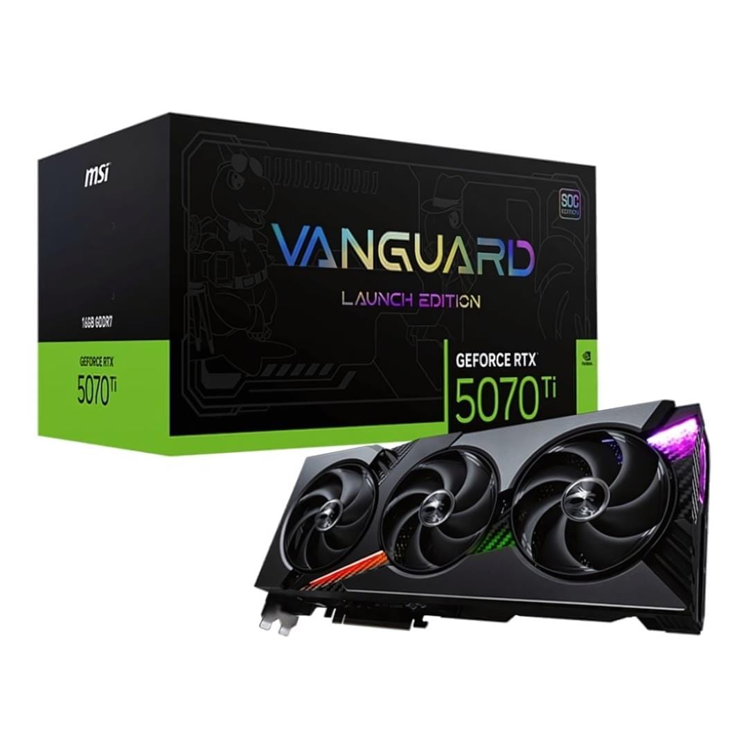 MSI GeForce RTX 5070 Ti Vanguard SOC Launch Edition 16GB GDDR7 Graphics Card