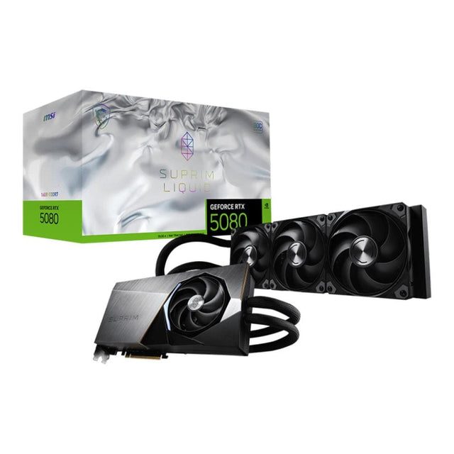 MSI GeForce RTX 5080 16G Suprim Liquid SOC 16GB GDDR7 Graphics Card