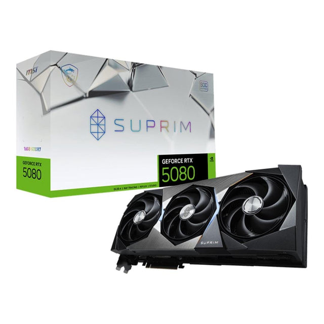 MSI GeForce RTX 5080 16G Suprim SOC 16GB GDDR7 Graphics Card