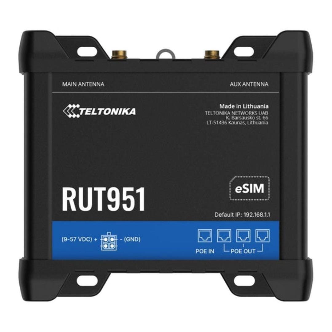 Teltonika RUT951 E-Sim LTE Cat4 Industrial Router