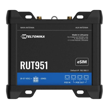 Teltonika RUT951 E-Sim LTE Cat4 Industrial Router