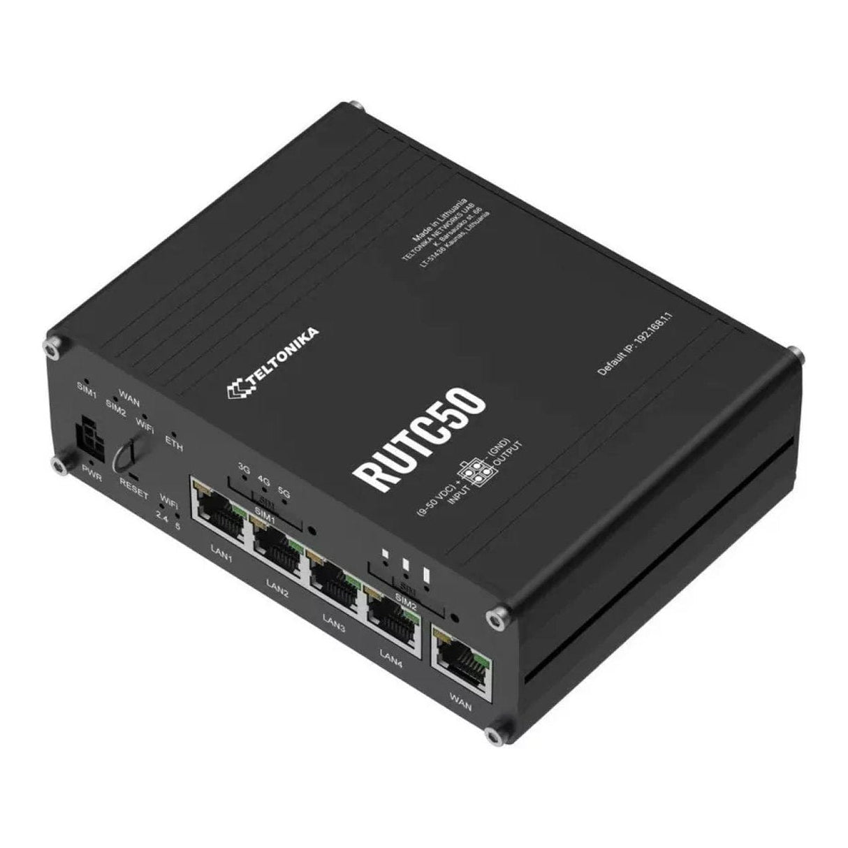 Teltonika RUTC50 5G Wireless Router - Dual-band 2.4 GHz and 5GHz Gigabit Ethernet