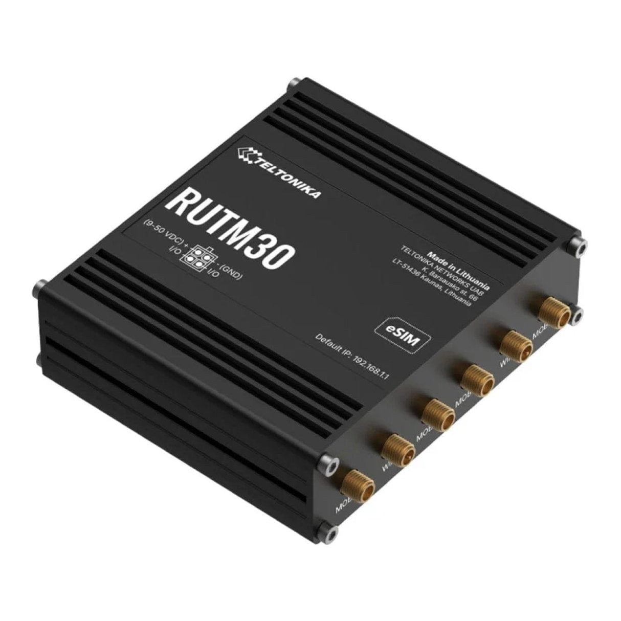 Teltonika RUTM30 ESIM LTE Wi-Fi 5 Cat 19 Industrial Compact 5G Router