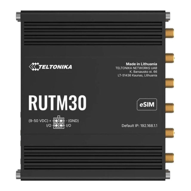 Teltonika RUTM30 ESIM LTE Wi-Fi 5 Cat 19 Industrial Compact 5G Router