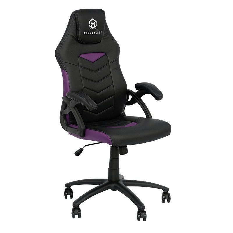 Rogueware GC100 Mainstream Gaming Chair - Black and Purple RW-GC100-BKPL