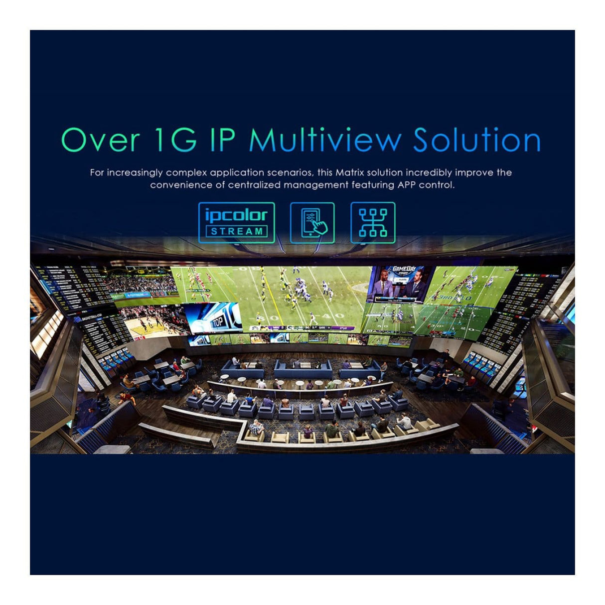 Lenkeng 4K HDMI 1G IP PoE Multiview Processor RX-MULTIVIEW