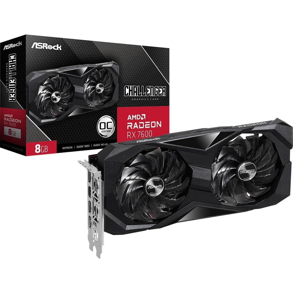 AMD Radeon RX 7600 Challenger 8GB OC Graphics Card RX7600 CL 8GO