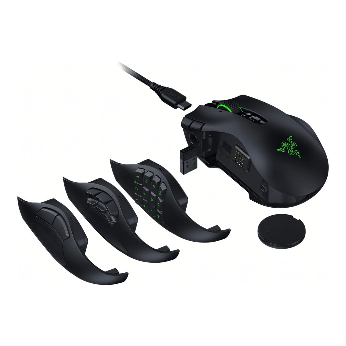 Razer Naga V3 Pro MMO Swappable Side Plates Wireless Gaming Mouse RZ01-05660100-R3G1