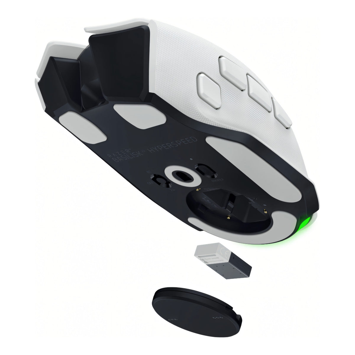 Razer Basilisk V4 Hyperspeed Wireless Ergonomic Gaming Mouse - White RZ01-05680200-R3M1