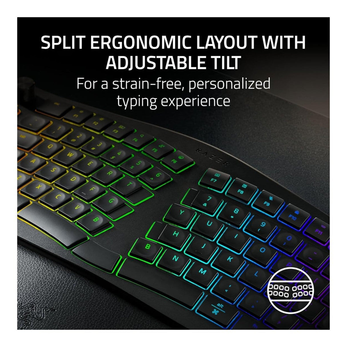 Razer Pro Type Ergo Premium Wireless Ergonomic Split Keyboard RZ03-05440100-R3M1