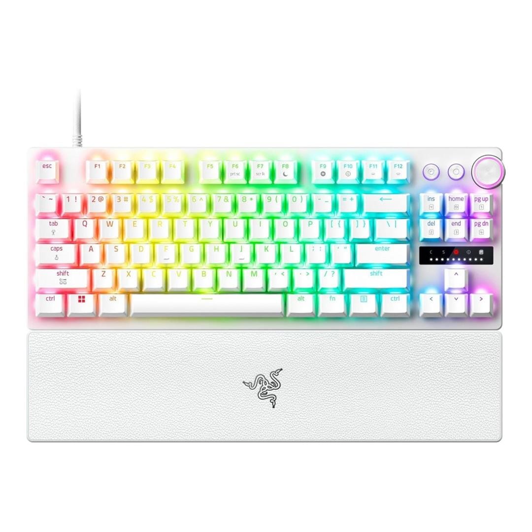 Razer Huntsman V3 Pro Tenkeyless 8KHz Wireless Gaming Keyboard White RZ03-05521000-R3M1