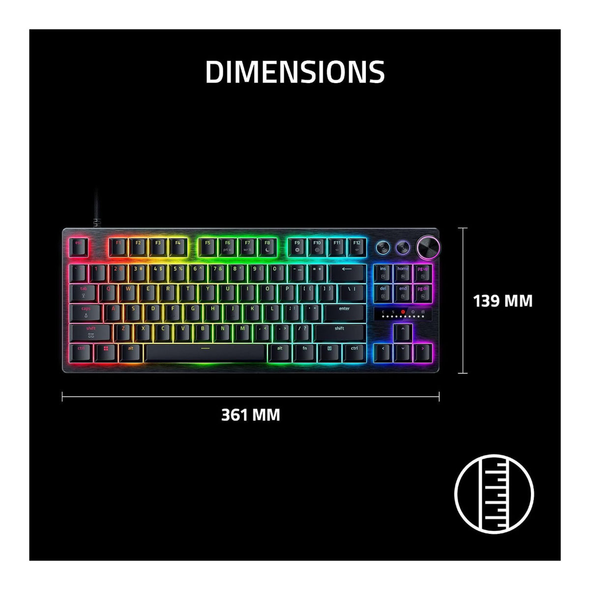 Razer Huntsman V3 Pro Low-profile TKL Wireless Keyboard RZ03-05850100-R3M1