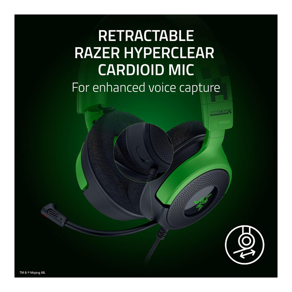 Razer Kraken V4 X RGB Wired USB Headset - Minecraft Edition RZ04-05180200-R3M1