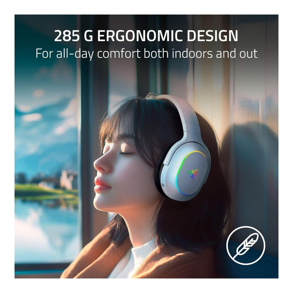 Razer Barracuda X Chroma Wireless Multi-Platform Gaming and Mobile Headset - White RZ04-05220200-R3M1