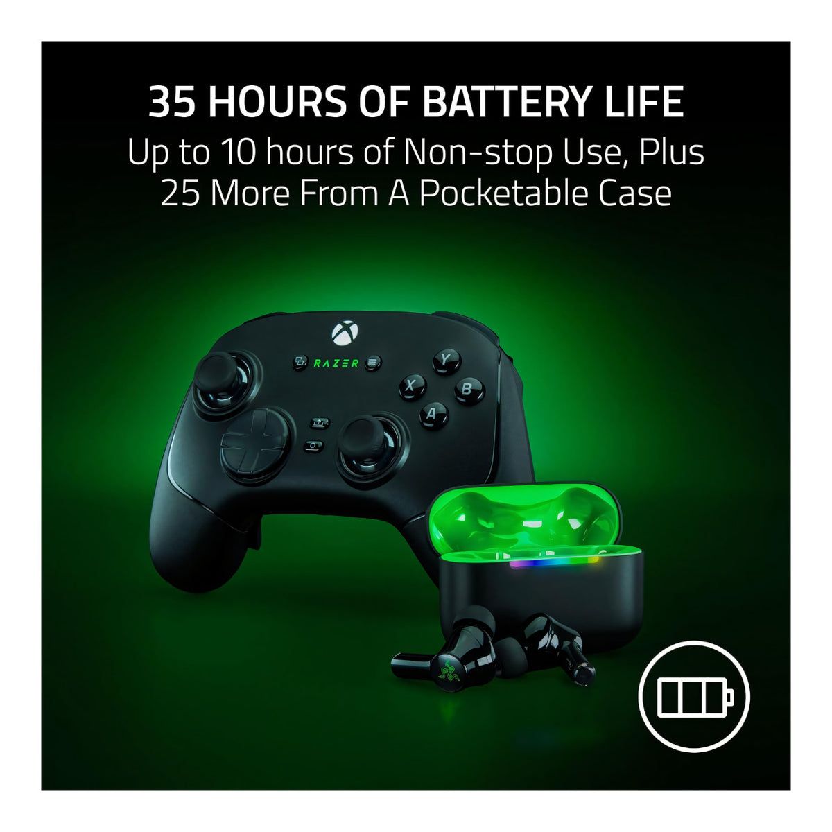 Razer Hammerhead V3 X HyperSpeed Wireless Gaming Earbuds for Xbox - Black RZ12-05620200-R3G1