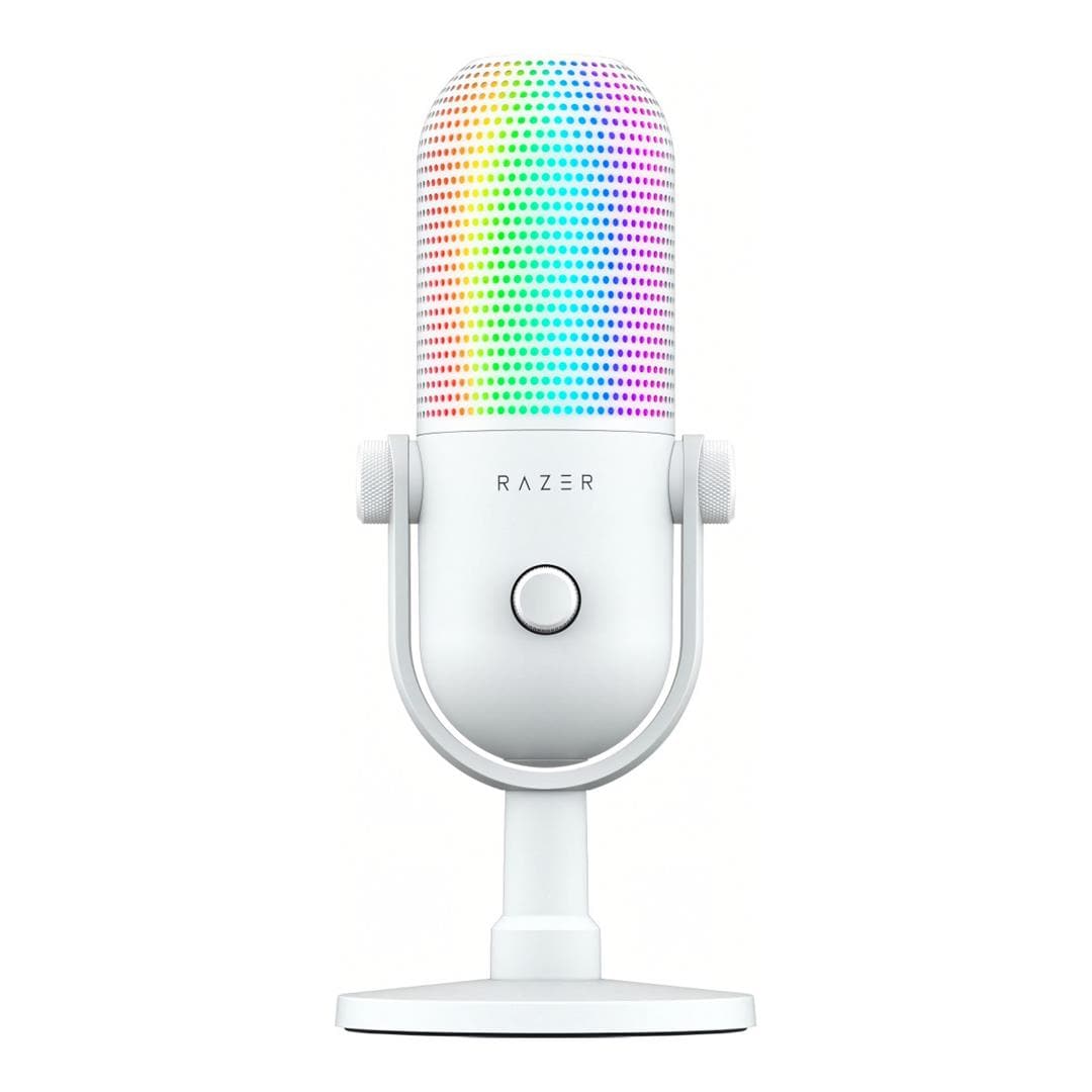Razer Seiren V3 Chroma 32-bit DSP RGB USB Microphone - White RZ19-05990200-R3M1