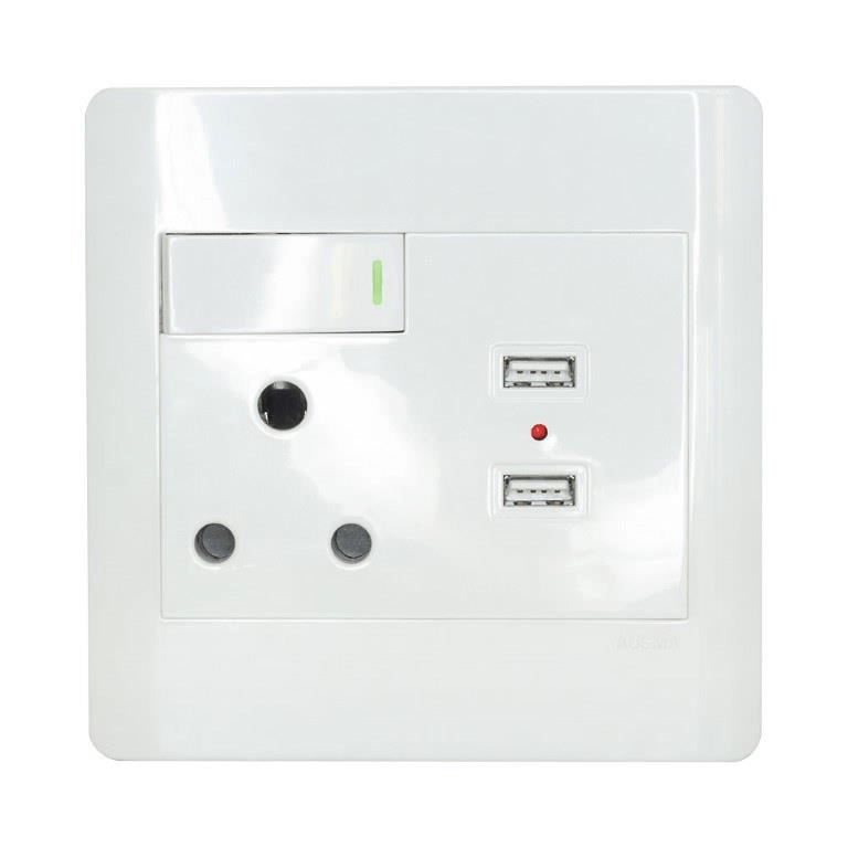 LinkQnet S001 USB/S001-B-USB Single Wall Socket – FirstShop