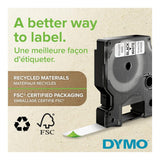 Dymo D1 Standard White On Black Label Cassette 12mmx7m S0720610