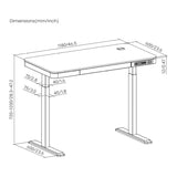 Lumi S08-22D-SWW Single Motor Sit-Stand Desk