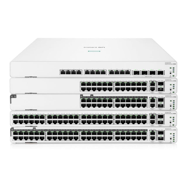 HPE Networking Instant On Switch Series 1960 8p Gigabit CL4 4p SR2.5G CL6 PoE 2p 10GBT 2p SFP+ 480W S0F35A