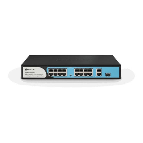 BDCOM 16-Port 100M Gigabit SFP PoE Unmanaged Switch S1200-16P2G1S