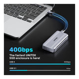 Unitek SolidForce Reefer TurboCool M.2 USB4 SSD Enclosure S1242AGY01