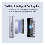 Unitek SolidForce Reefer TurboCool M.2 USB4 SSD Enclosure S1242AGY01