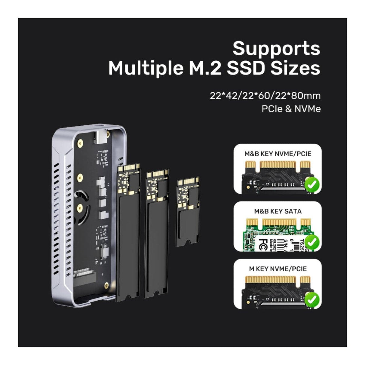 Unitek SolidForce Reefer TurboCool M.2 USB4 SSD Enclosure S1242AGY01