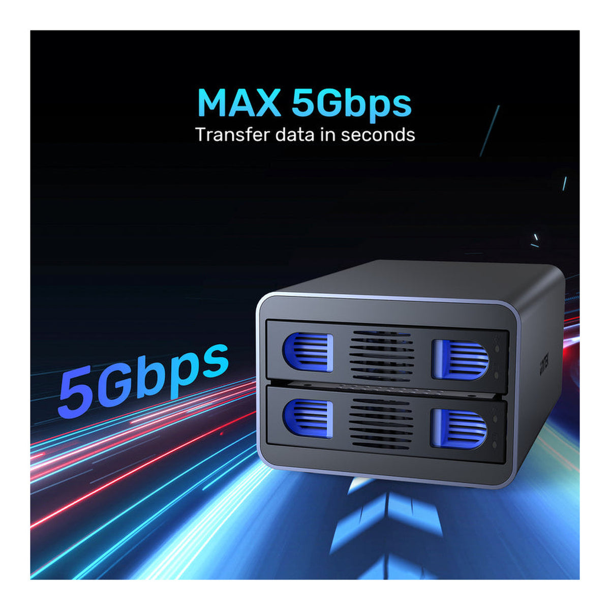 Unitek 2-bay External HDD Enclosure S1308A01-UK