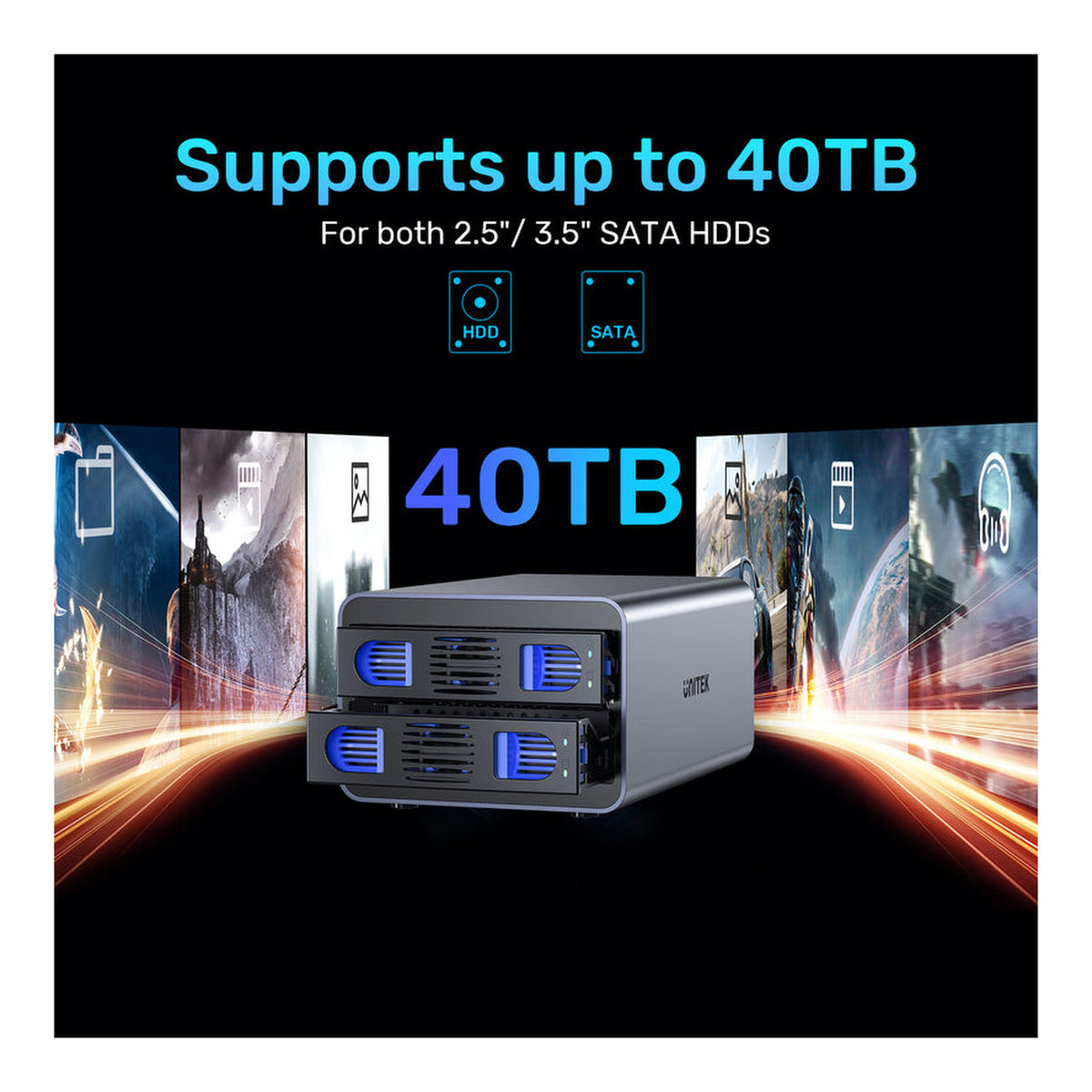 Unitek 2-bay External HDD Enclosure S1308A01-UK