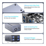 Unitek 2-bay External HDD Enclosure S1308A01-UK