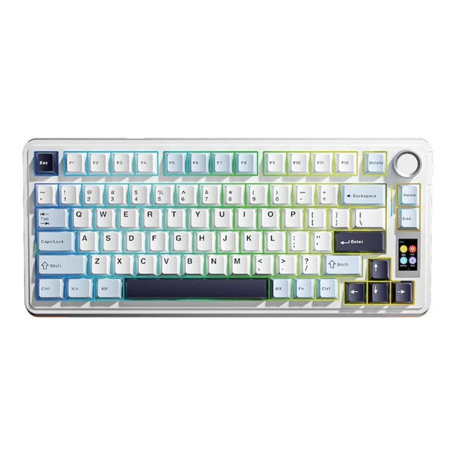 Aula S75 Mechanical Gasket TKL Multimode Keyboard Black White and Grey S75PRO-WTGR