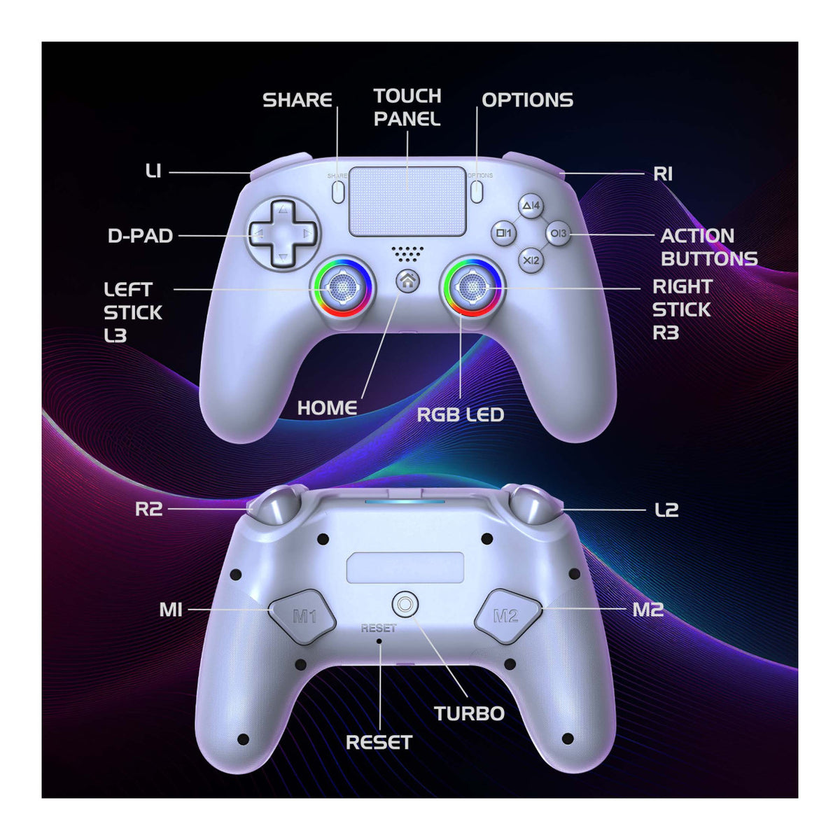 Subsonic Wireless PS5 Controller - White SA5716-2