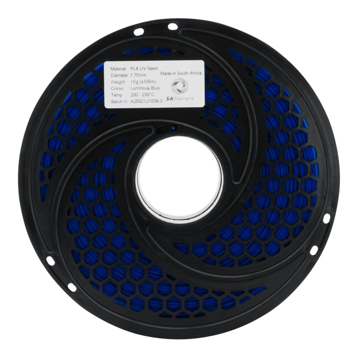 SA Filament PLA UV Neon Filament 1Kg - Luminous Blue SAF-PLA-D04
