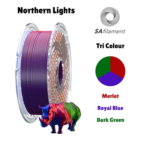 SA Filament PLA Tri Silk Filament 750g - Northern Lights SAF-PLATRIC45-NL