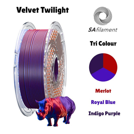 SA Filament PLA Tri Silk Filament 750g - Velvet Twilight SAF-PLATRIC47-VT