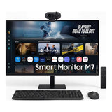 Samsung M7 M70F 32-inch 4K UHD Smart Monitor + Logitech MK295 + Logitech Brio 100 Webcam Bundle