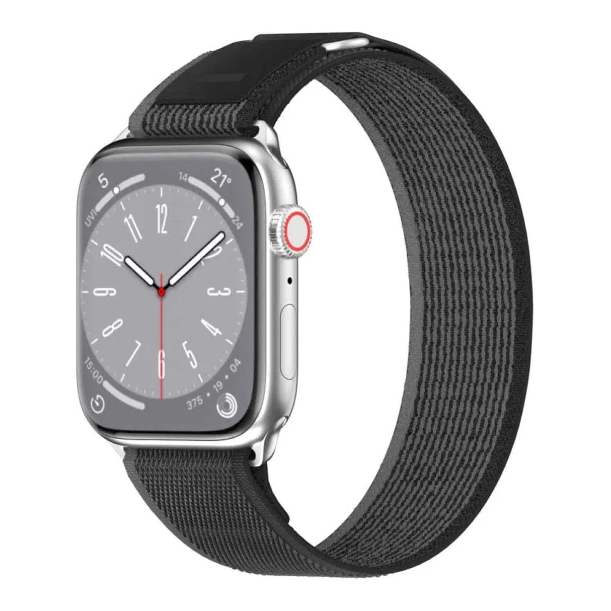 SwitchEasy 49mm Flex Woven Nylon Watch Loop for Apple Watch Black SAW459161BG23