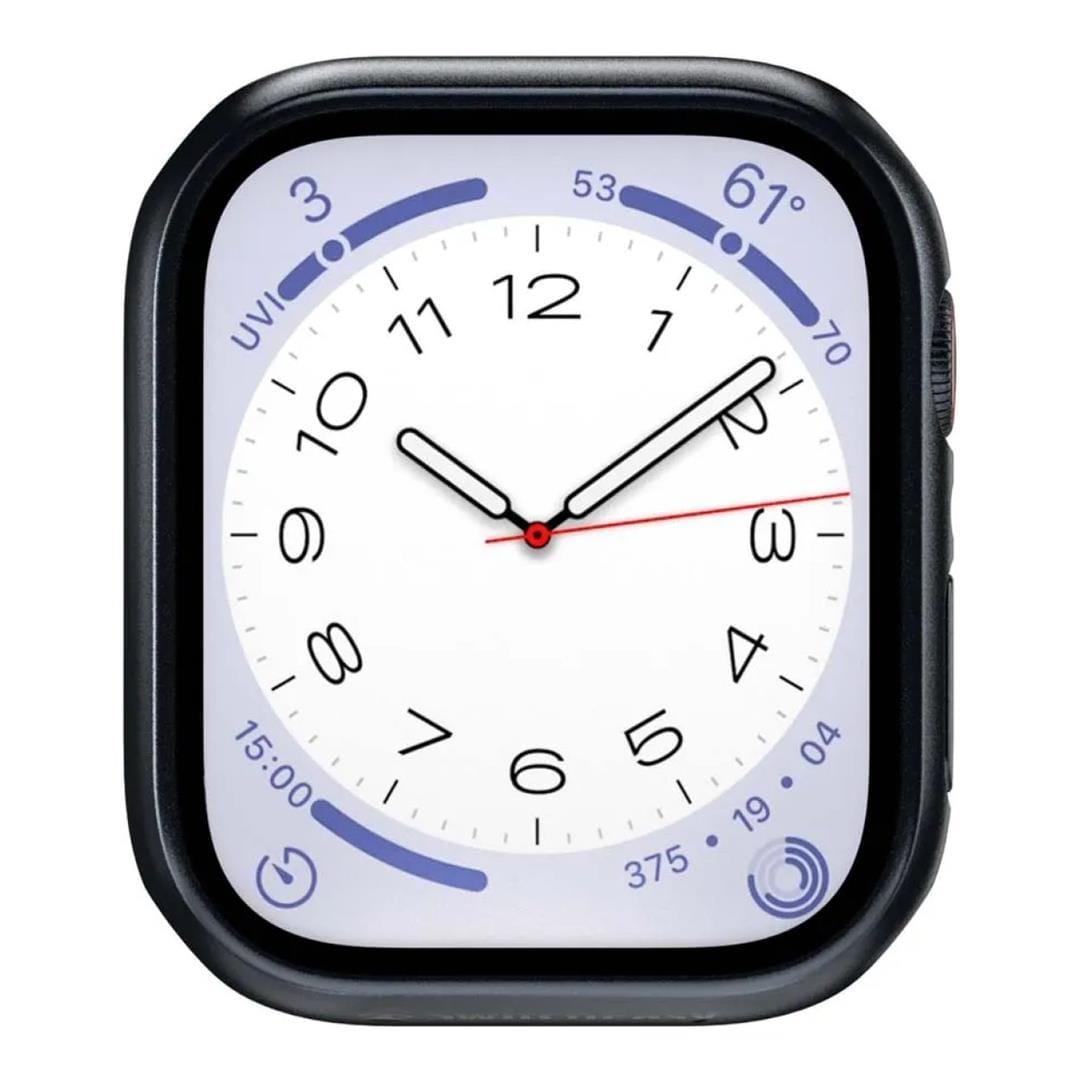 SwitchEasy Hybrid Tempered Glass Protective Case for Apple Watch Midnight SAW841089MG22