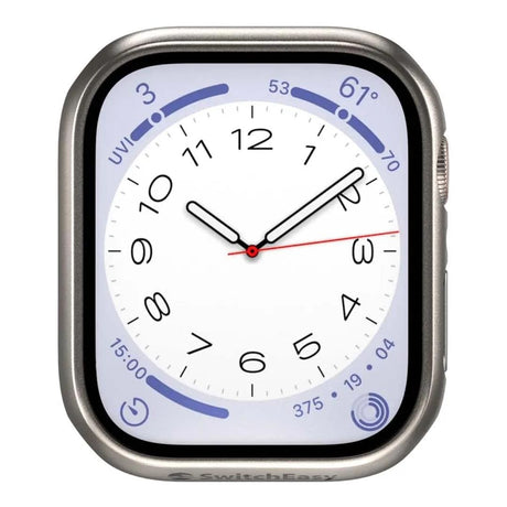 SwitchEasy Hybrid Tempered Glass Protective Case for Apple Watch Titanium SAW841089TT22