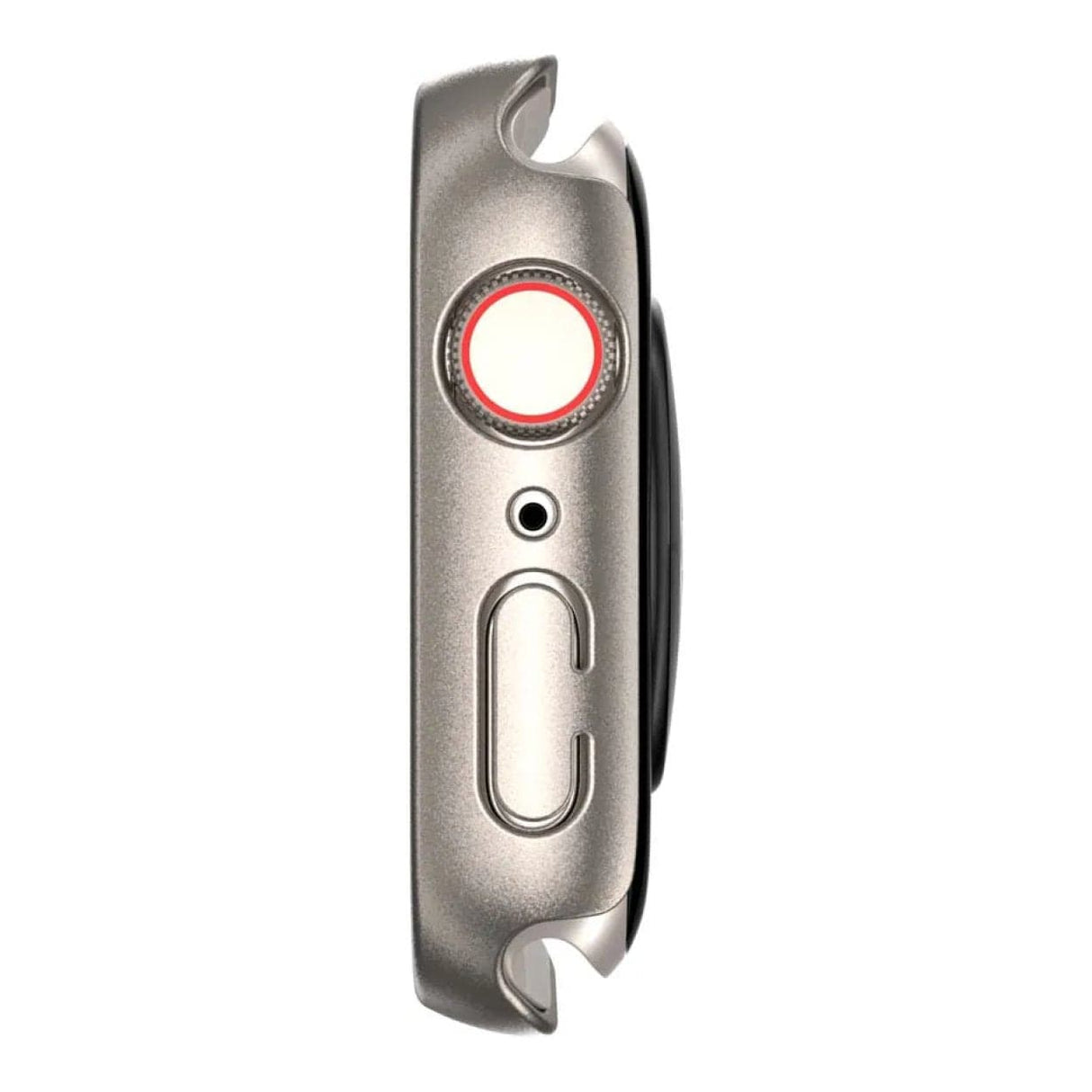 SwitchEasy Hybrid Tempered Glass Protective Case for Apple Watch Case Titanium SAW845089TT22