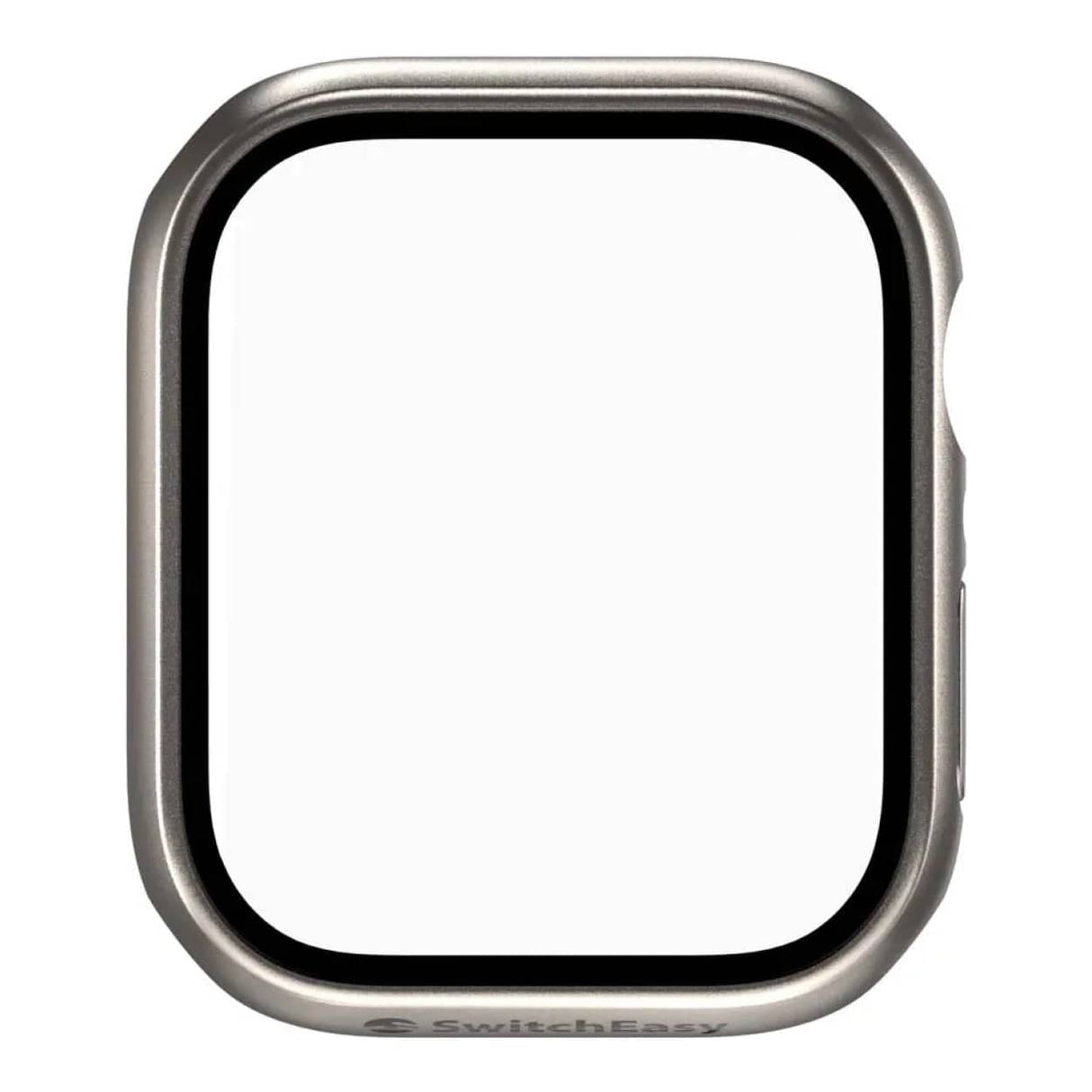 SwitchEasy Hybrid Tempered Glass Protective Case for Apple Watch Case Titanium SAW845089TT22