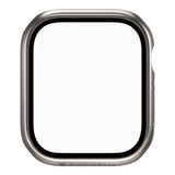 SwitchEasy Hybrid Tempered Glass Protective Case for Apple Watch Case Titanium SAW845089TT22