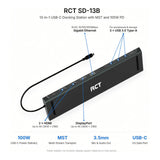 RCT 13-in-1 Multiport USB-C Docking Station SD-13B